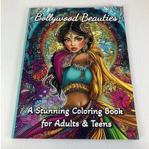 NWT Bollywood Beauties Adults Teens Coloring Book by Mina Miranda